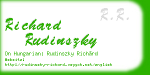 richard rudinszky business card